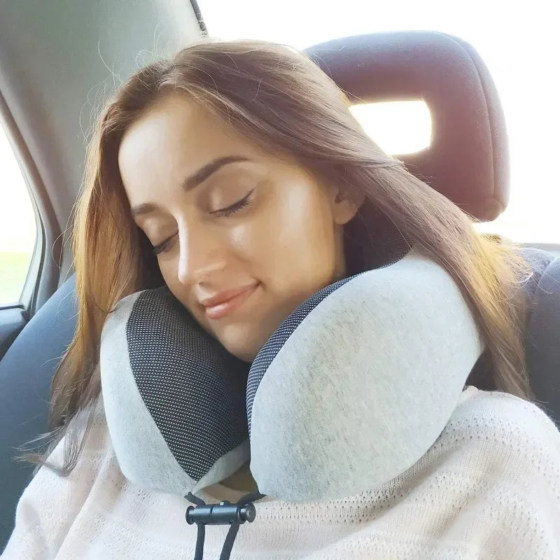 Memory Foam Travel Neck Pillow (Upgraded)